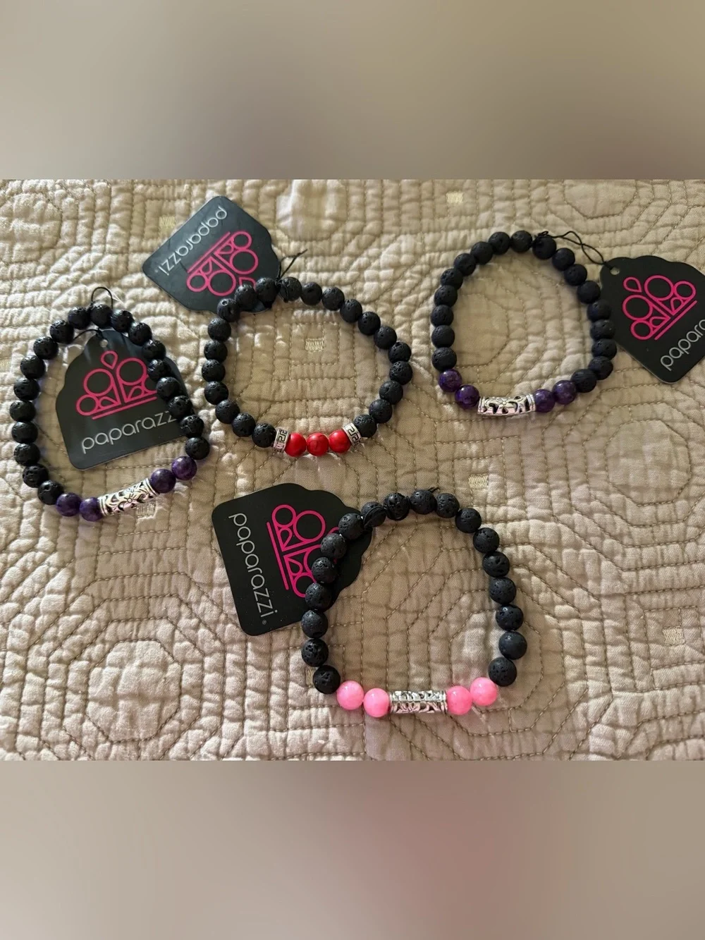 NEW! Paparazzi Black beaded Bracelets!